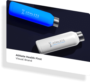 Athlete Health First insulated water bottles.