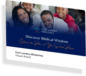 Family smiling, Curt Landry Ministries promotional image.