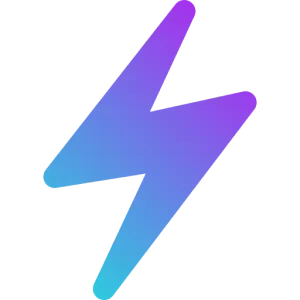 Gradient lightning bolt icon vector graphic.