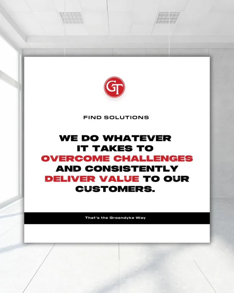 Commitment to solutions and customer value.