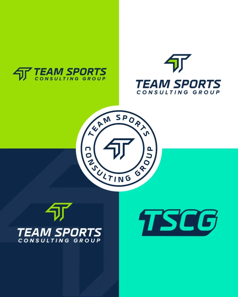 Team Sports Consulting Group logos and branding designs