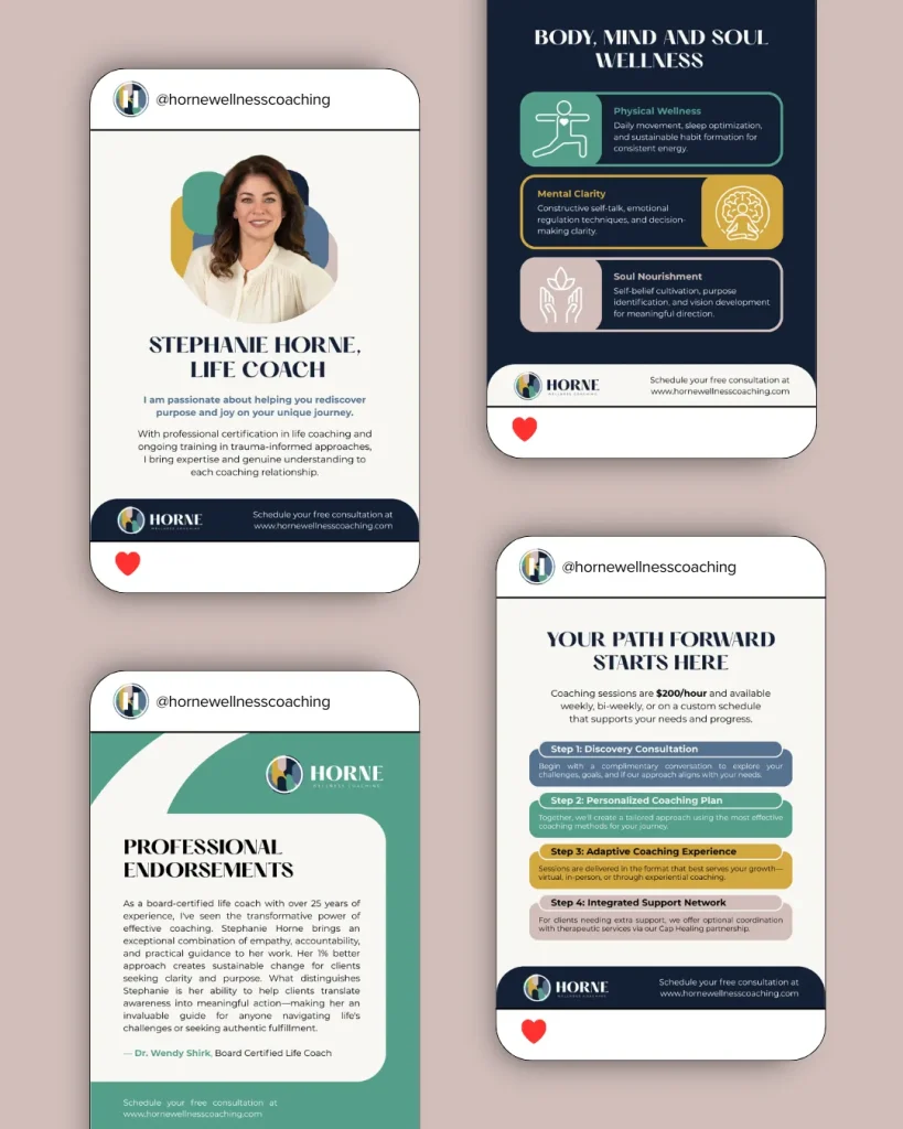 Life coaching services by Stephanie Horne for personal growth.